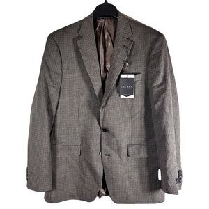 Lauren Ralph Lauren Sport‎ Coat Mens 42L 42 Beige Brown Check Classic-Fit $295